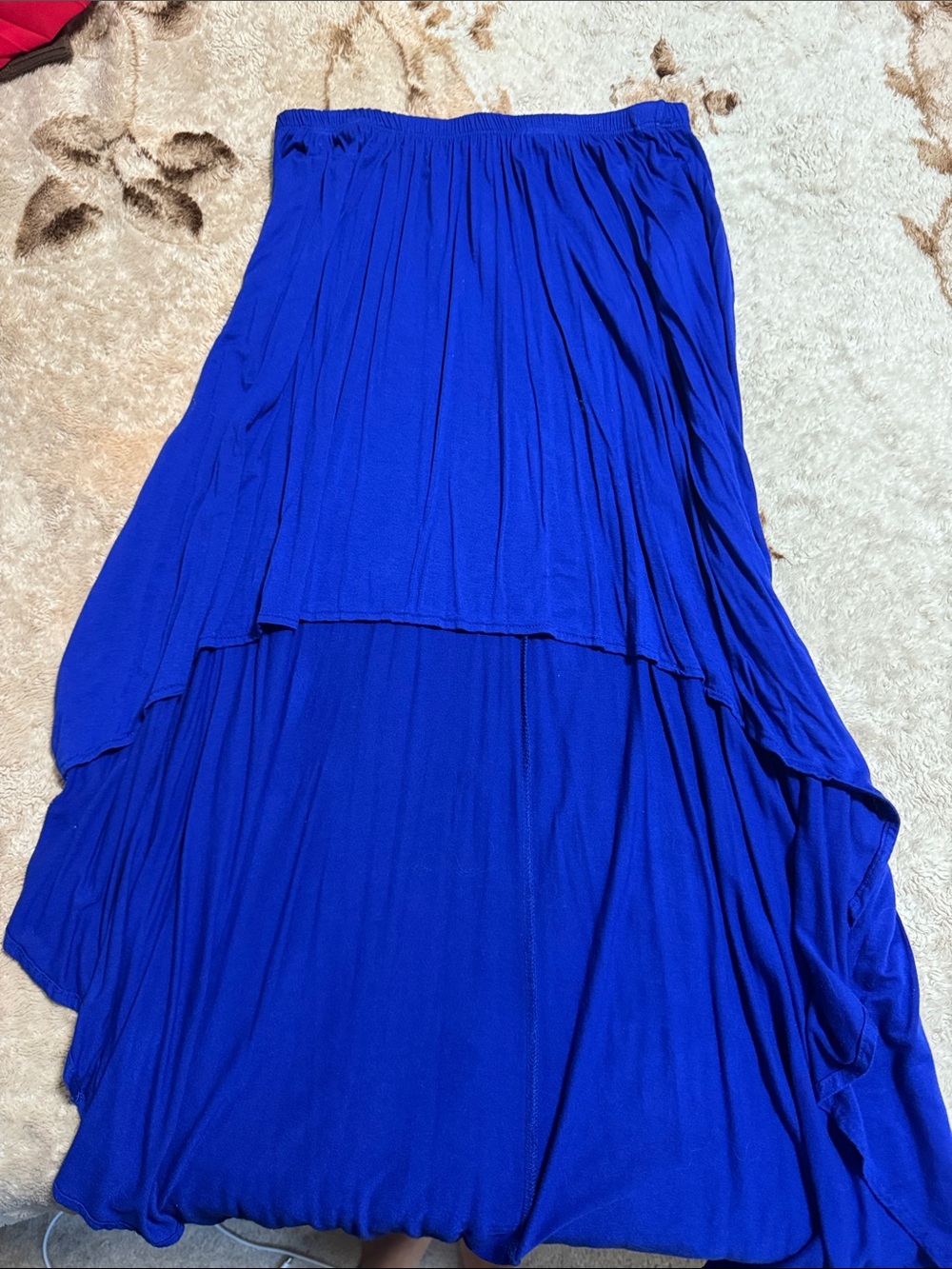 Forever 21 Royal Blue High-Low Maxi Skirt